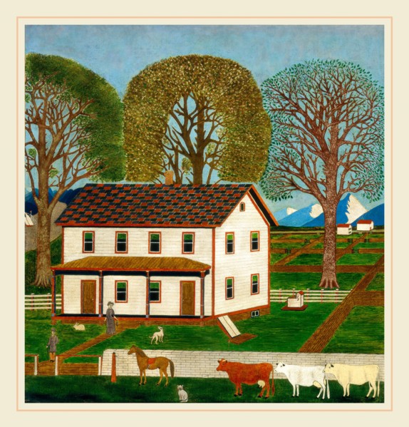 American 19th Century, Farmhouse in Mahantango Valley, late 19th century, oil on canvas