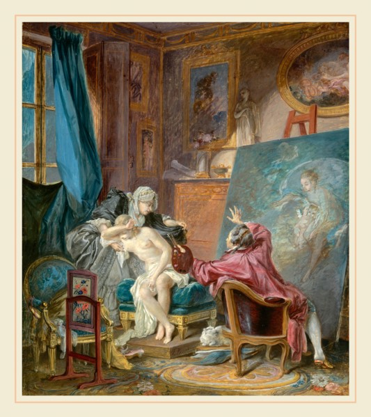 Pierre-Antoine Baudouin, The Honest Model, French, 1723-1769, 1769, gouache with touches of
