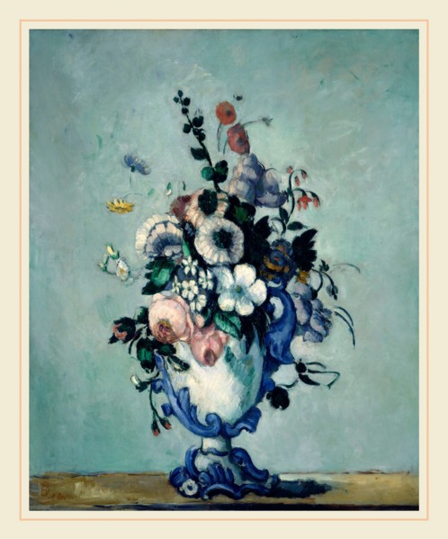 Paul Cézanne, French (1839-1906), Flowers in a Rococo Vase, c. 1876, oil on canvas