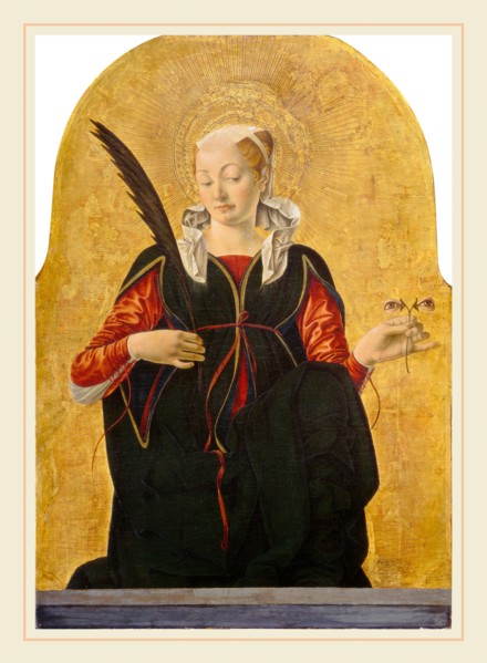 Francesco del Cossa, Saint Lucy, Italian, c. 1436-1477-1478, c. 1473-1474, tempera on panel