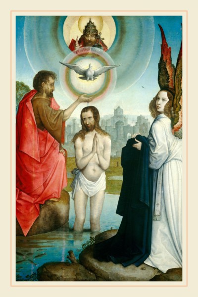 Juan de Flandes, The Baptism of Christ, Hispano-Flemish, active 1496-1519, c. 1508-1519, oil on
