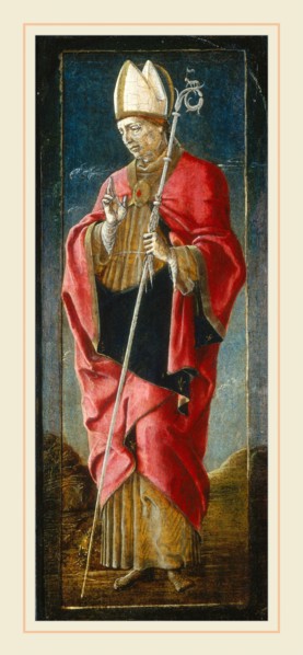CosmÃ¨ Tura, Italian (c. 1433-1495), The Annunciation with Saint Francis and Saint Louis of