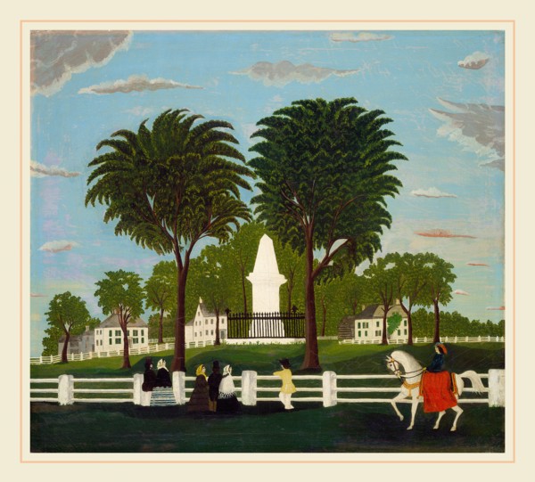 American 19th Century, Lexington Battle Monument, 1853 or after, oil on canvas