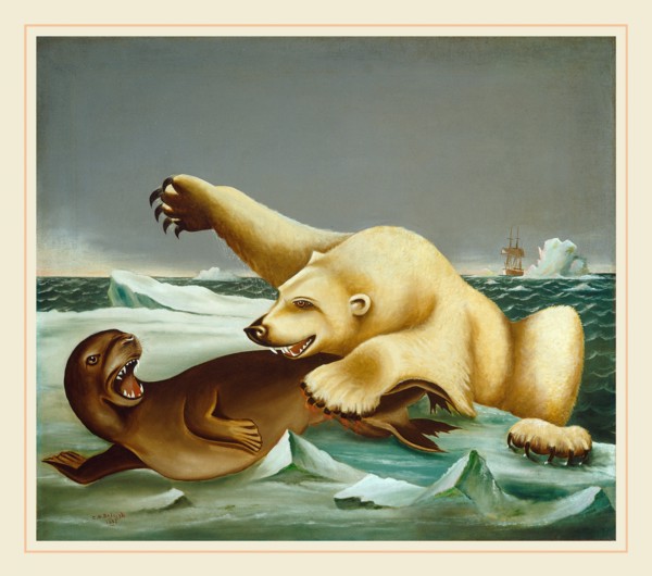 Charles S. Raleigh, Law of the Wild, American, 1831-1925, 1881, oil on canvas