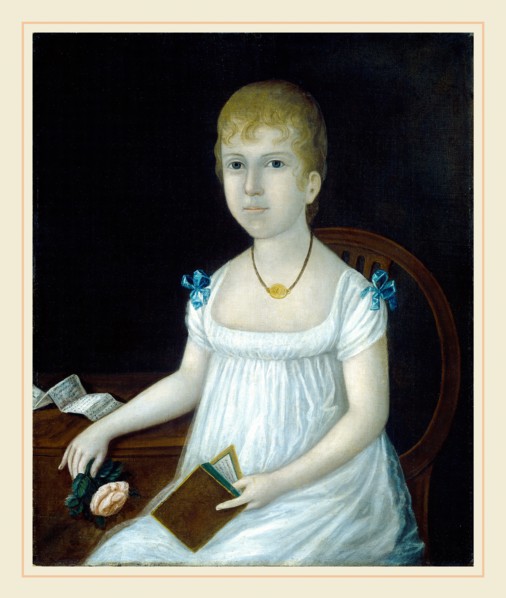 Joshua Johnson, Adelina Morton, American, born c. 1763, active 1796-1824, c. 1810, oil on canvas