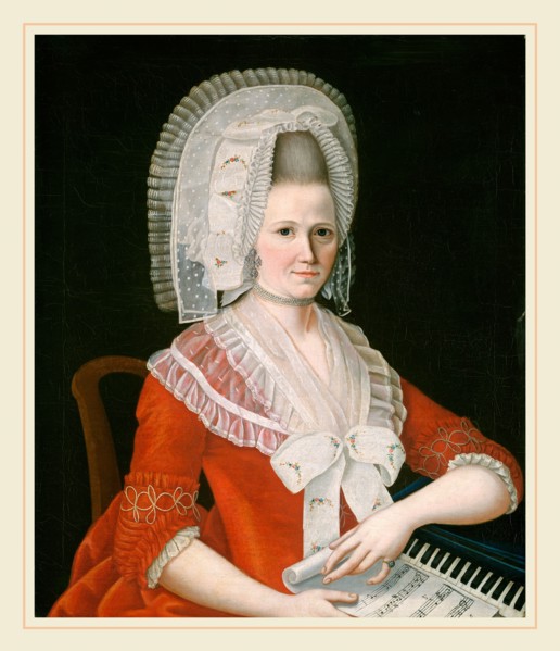 American 18th Century, Lady Wearing a Large White Cap, c. 1780, oil on canvas