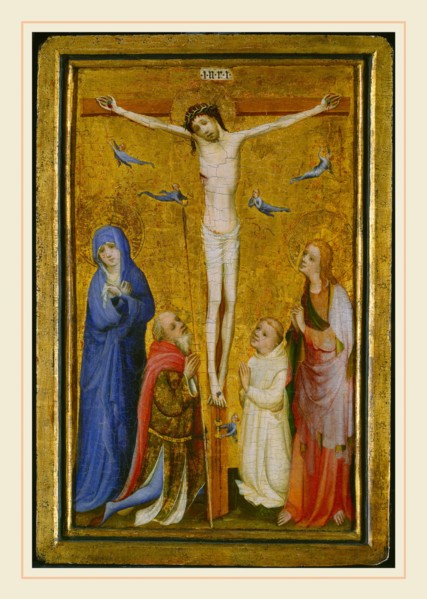 Master of Saint Veronica, German (active c. 1395-1420), The Crucifixion, c. 1400-1410, tempera on