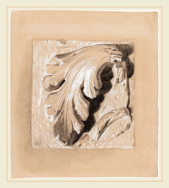 Sir Edward Coley Burne-Jones, British (1833-1898), A Fragment from an Antique Frieze, black chalk