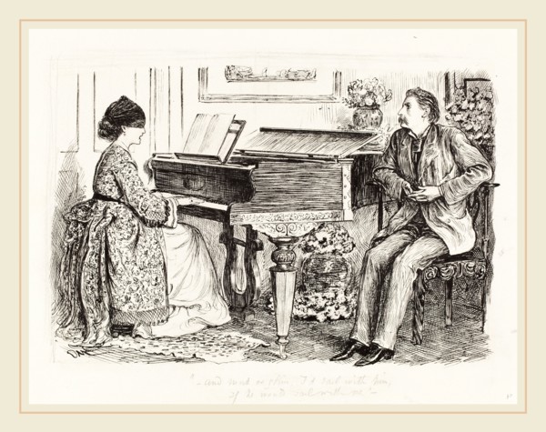 George Du Maurier, British (1834-1896), "--And mist or glim, I'd sail with him, if he would sail