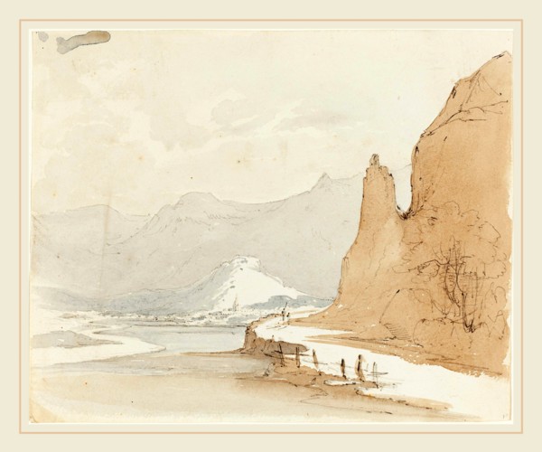 Sarah Grace Lushington, British (died 1837), Swiss Landscape with a Village in the Distance,