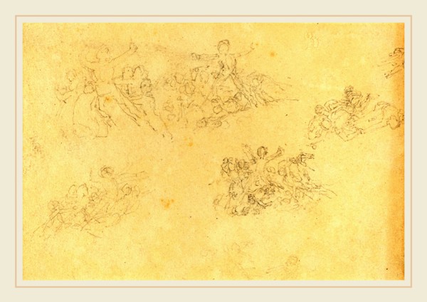 John Flaxman, British (1755-1826), Sheet of Studies, graphite