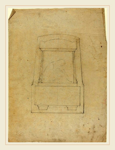 John Flaxman, British (1755-1826), Design for a Monument, graphite