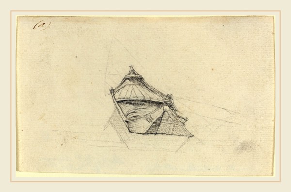 Charles Meryon, French (1821-1868), Seine Boat for "Le Pont-au-Change", probably c. 1854, graphite