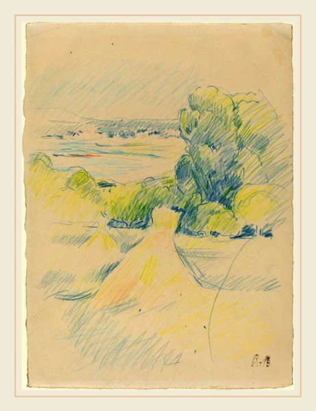 Berthe Morisot, French (1841-1895), Landscape, colored pencils