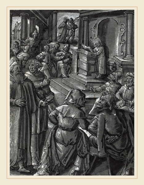 German 16th Century, Christ Healing the Lame [verso], c. 1600, pen and black ink with brush and