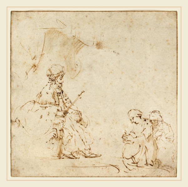 Rembrandt van Rijn, Dutch (1606-1669), Esther before Ahasuerus, 1655-1660, pen and brown ink with