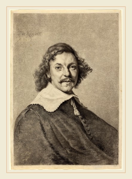 Thomas de Keyser, Dutch (1596-1597-1667), Portrait of a Man, 1657, black chalk on vellum