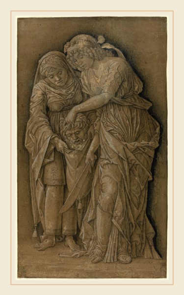 Follower of Andrea Mantegna, Judith with the Head of Holofernes, c. 1480, pen and dark brown ink