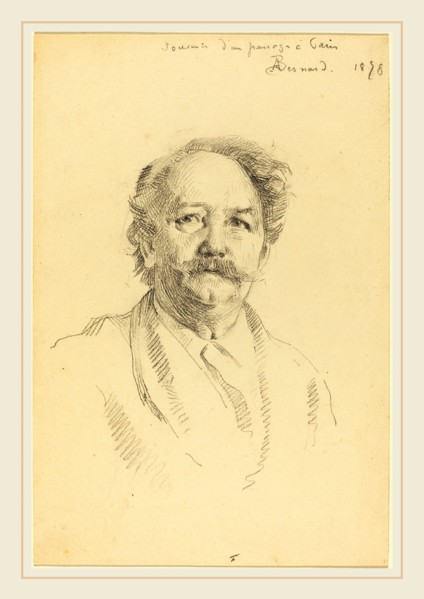 Albert Besnard, French (1849-1934), Souvenir d'un Passage Ã  Paris, 1898, graphite on heavy wove
