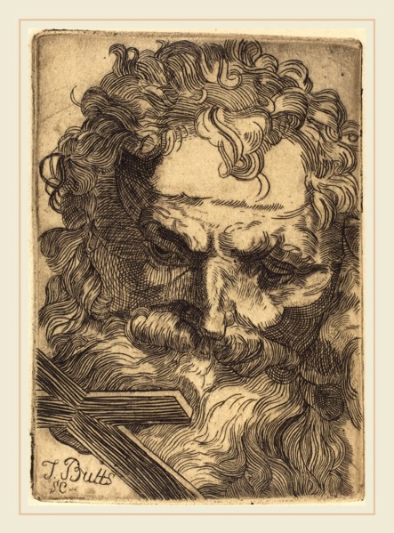Thomas Butts, Jr., British (active c. 1806-1808), Head of Saint John the Baptist, etching--restrike