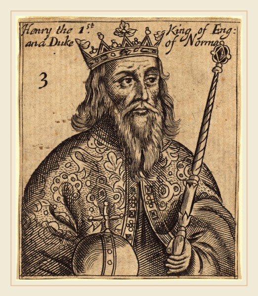British 17th Century, Henry I, King of England, engraving