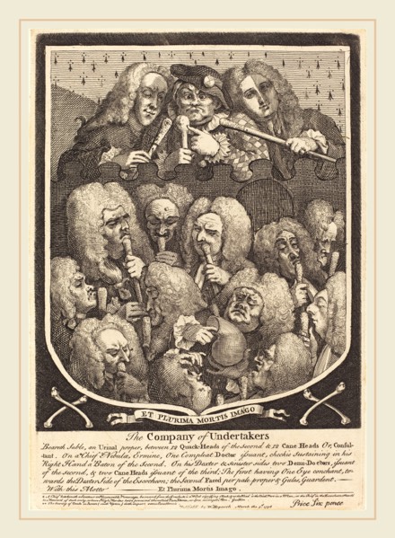 William Hogarth,English, (1697-1764), The Company of Undertakers, 1736-1737, etching and engraving