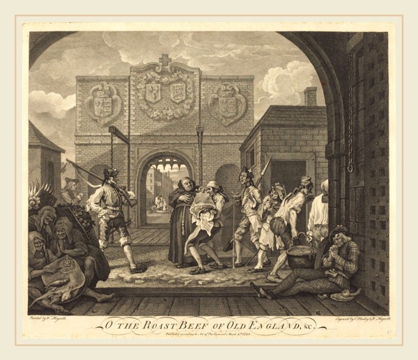 William Hogarth and Charles Mosley, British (c. 1720-1770 or after), The Gate of Calais, or The