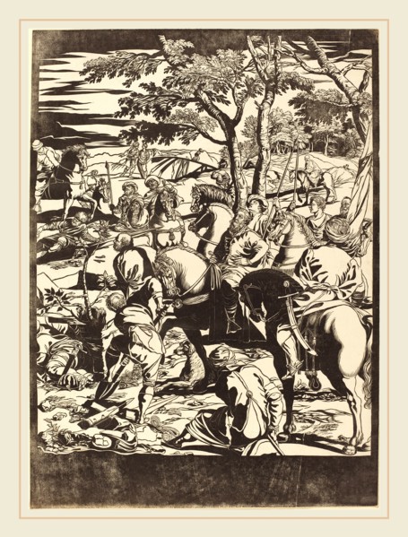 John Baptist Jackson after Jacopo Tintoretto,English, (1701-c. 1780), The Crucifixion [right