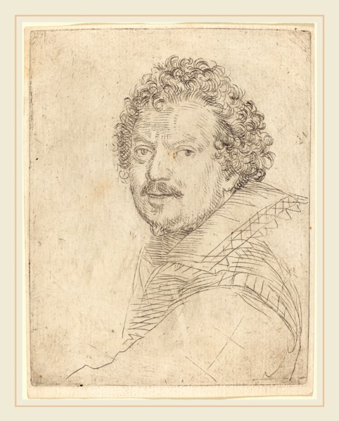 Ottavio Leoni, Italian (c. 1578-1630), A Man with a Moustache and Goatee, Facing Forward, 1620s,