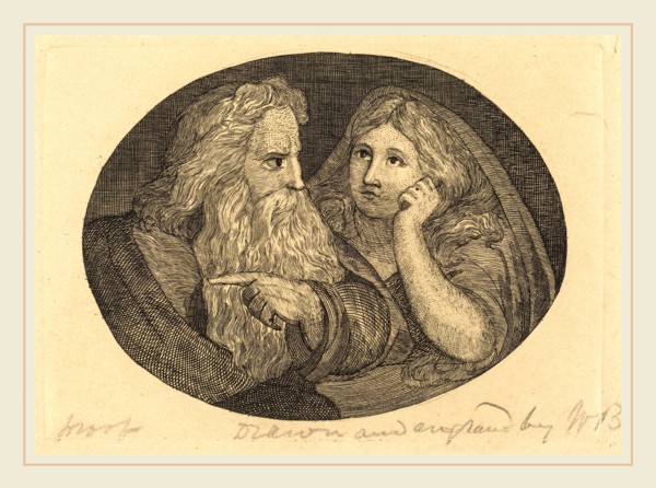 Thomas Butts, Jr. after William Blake, British (active c. 1806-1808), Lear and Cordelia, probably c