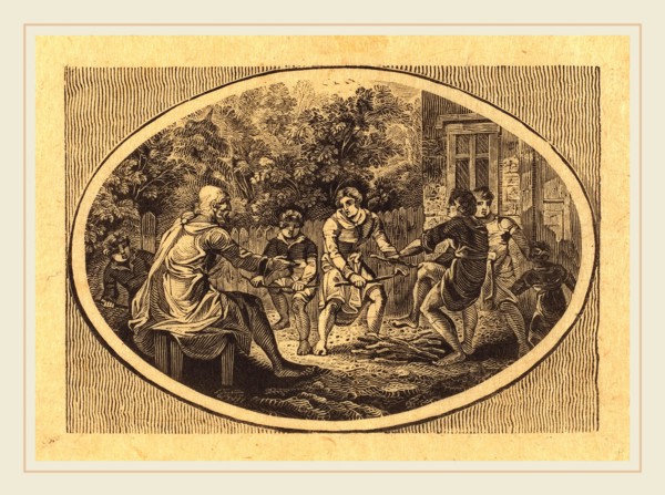 Thomas Bewick, British (1753-1828), The Boasting Traveler, 1818, wood engraving on China paper