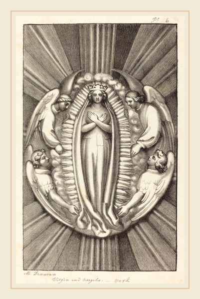 Maria Denman after John Flaxman, British (active 1812), Virgin and Angels, a Key Stone in York,