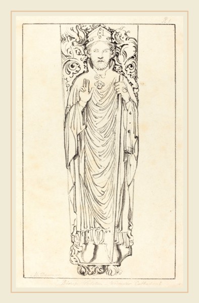 Maria Denman after John Flaxman, British (active 1812), Bishop Wulstan, in Worcester Cathedral,