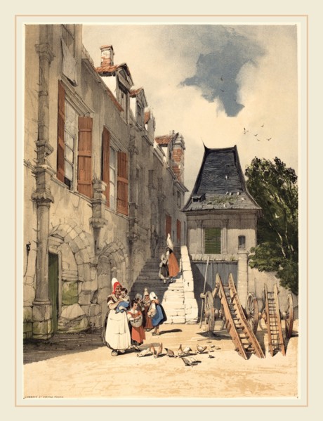 Thomas Shotter Boys, British (1803-1874), L'Abbaye St. Amand, Rouen, 1839, lithograph