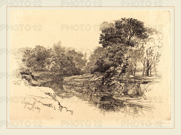 Francis Seymour Haden, British (1818-1910), A River in Ireland, 1864, etching with drypoint