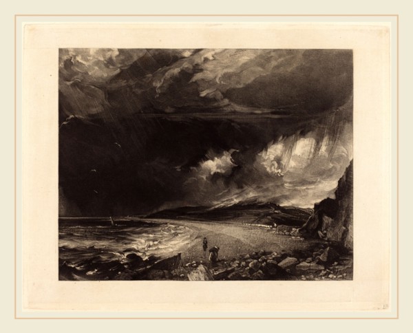 David Lucas after John Constable, British (1802-1881), Weymouth Bay, 1830, mezzotint [progress
