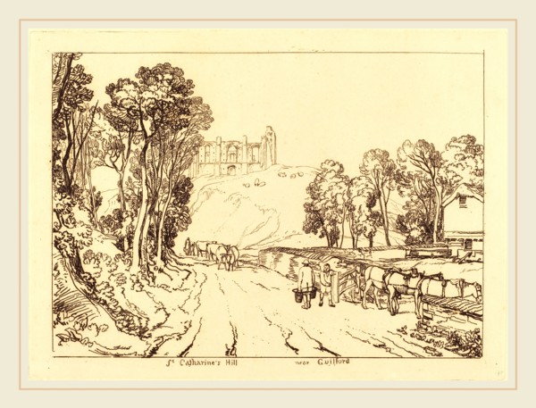 Joseph Mallord William Turner, British (1775-1851), Saint Catherine's Hill Near Guilford, published