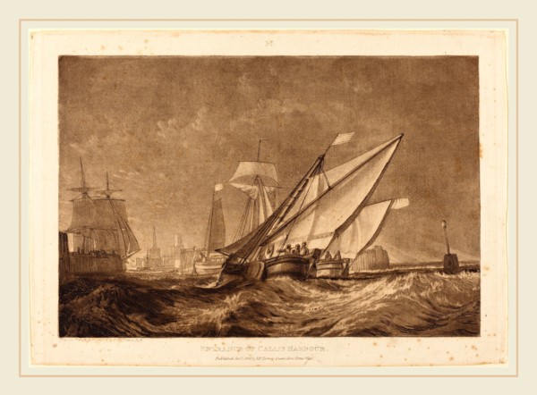 Joseph Mallord William Turner, British (1775-1851), Entrance of Calais Harbour, published 1816,