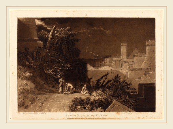 Joseph Mallord William Turner and William Say, British (1768-1834), Tenth Plague of Egypt,