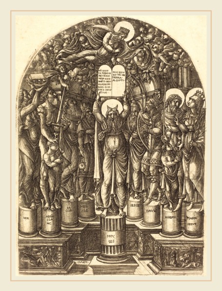 Jean Duvet, French (1485-c. 1570), Moses Surrounded by the Patriarchs, c. 1555, engraving