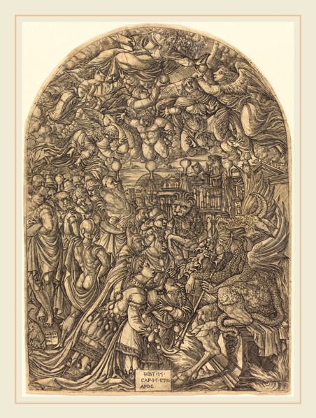 Jean Duvet, French (1485-c. 1570), The Dragon and the Beast, 1546-1556, engraving