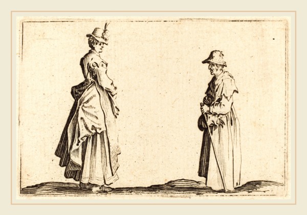 Jacques Callot, French (1592-1635), Two Women in Profile, c. 1622, etching