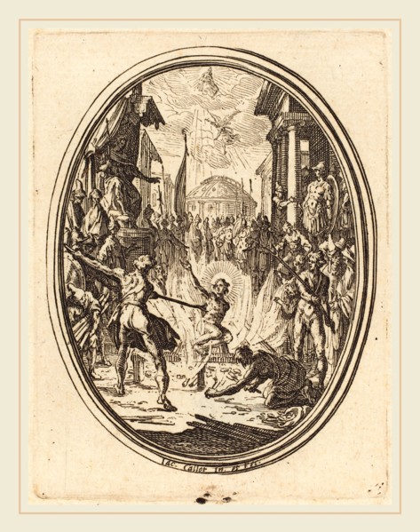 Jacques Callot, French (1592-1635), The Martyrdom of Saint Lawrence, etching