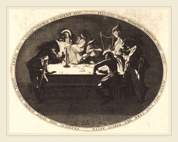 Jacques Callot, French (1592-1635), The Card Players, c. 1628, etching and engraving