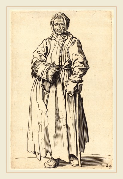 after Jacques Callot, One-Eyed Woman, etching
