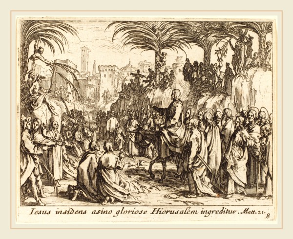 Jacques Callot, French (1592-1635), The Entry into Jerusalem, 1635, etching