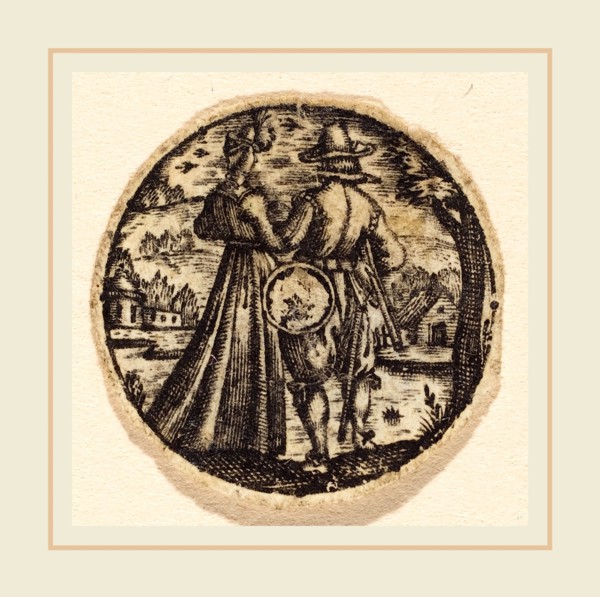 Antoine Jacquard, French (died 1652), Lovers, engraving