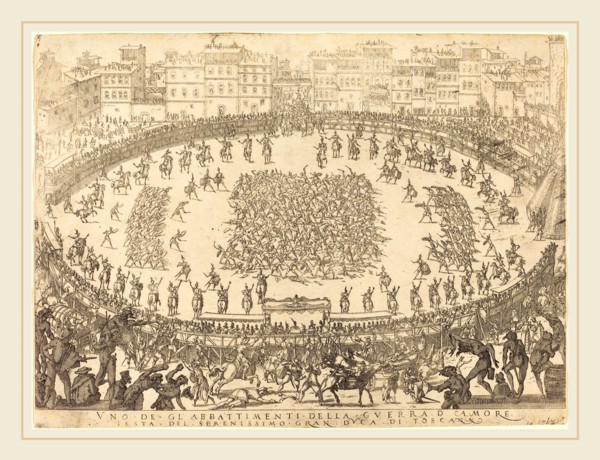 Jacques Callot, French (1592-1635), One of the Infantry Combats, 1616, etching