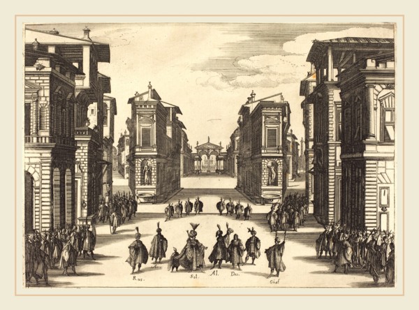 Jacques Callot, French (1592-1635), Solimano, Act IV, 1620, etching and engraving