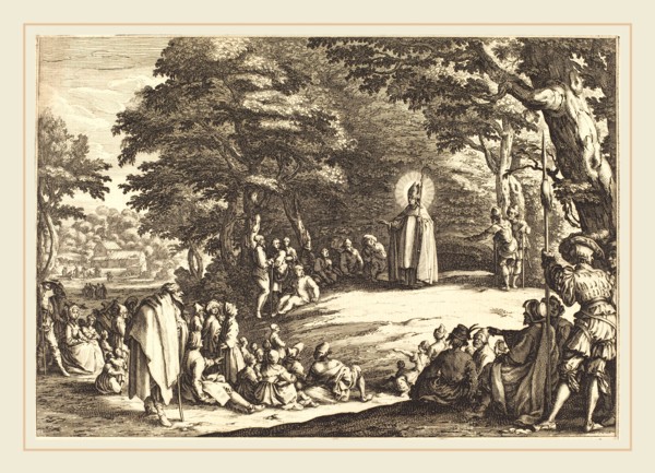 Jacques Callot, French (1592-1635), Saint Amond, 1621, etching on laid paper